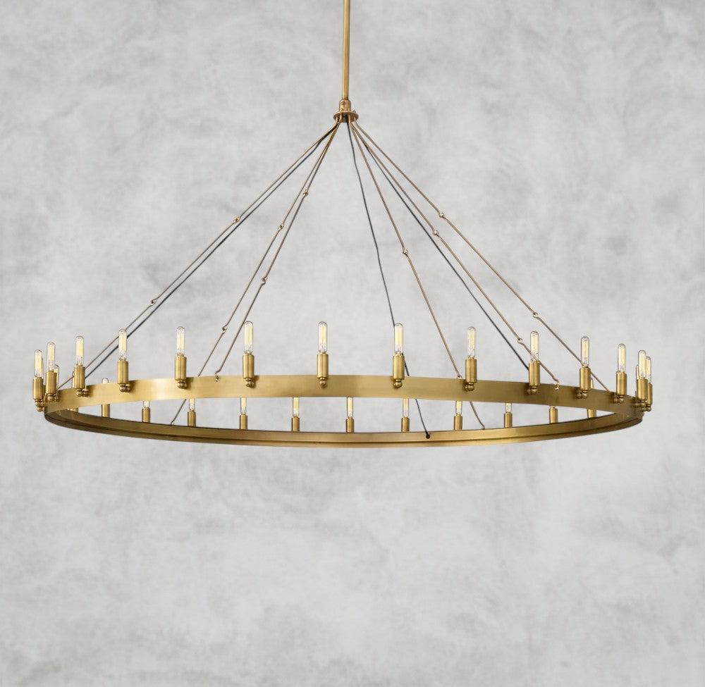 Camino Round Outdoor Chandelier 26", 38", 50", 63", 73"